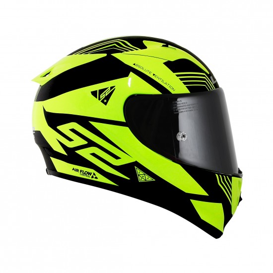 CAPACETE LS2 FF323 ARROW R NEON MATTE PRETO/AMARELO - TRI COMPOSTO